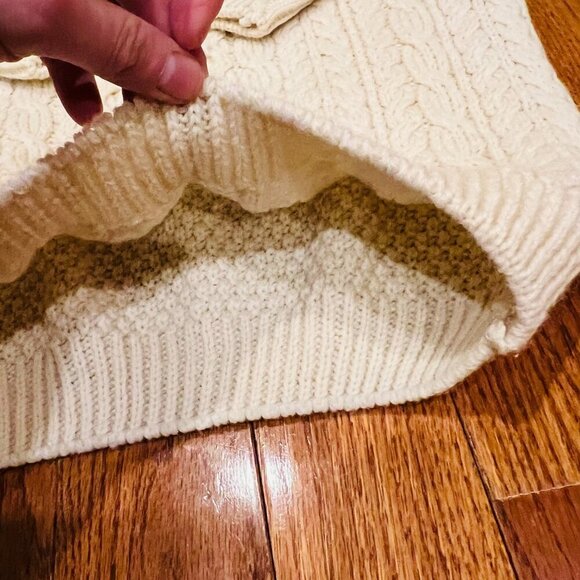 Highland Home Industries Scotland Scottish Thistle Cable Knit Aran Wool Sweater - Picture 7 of 16